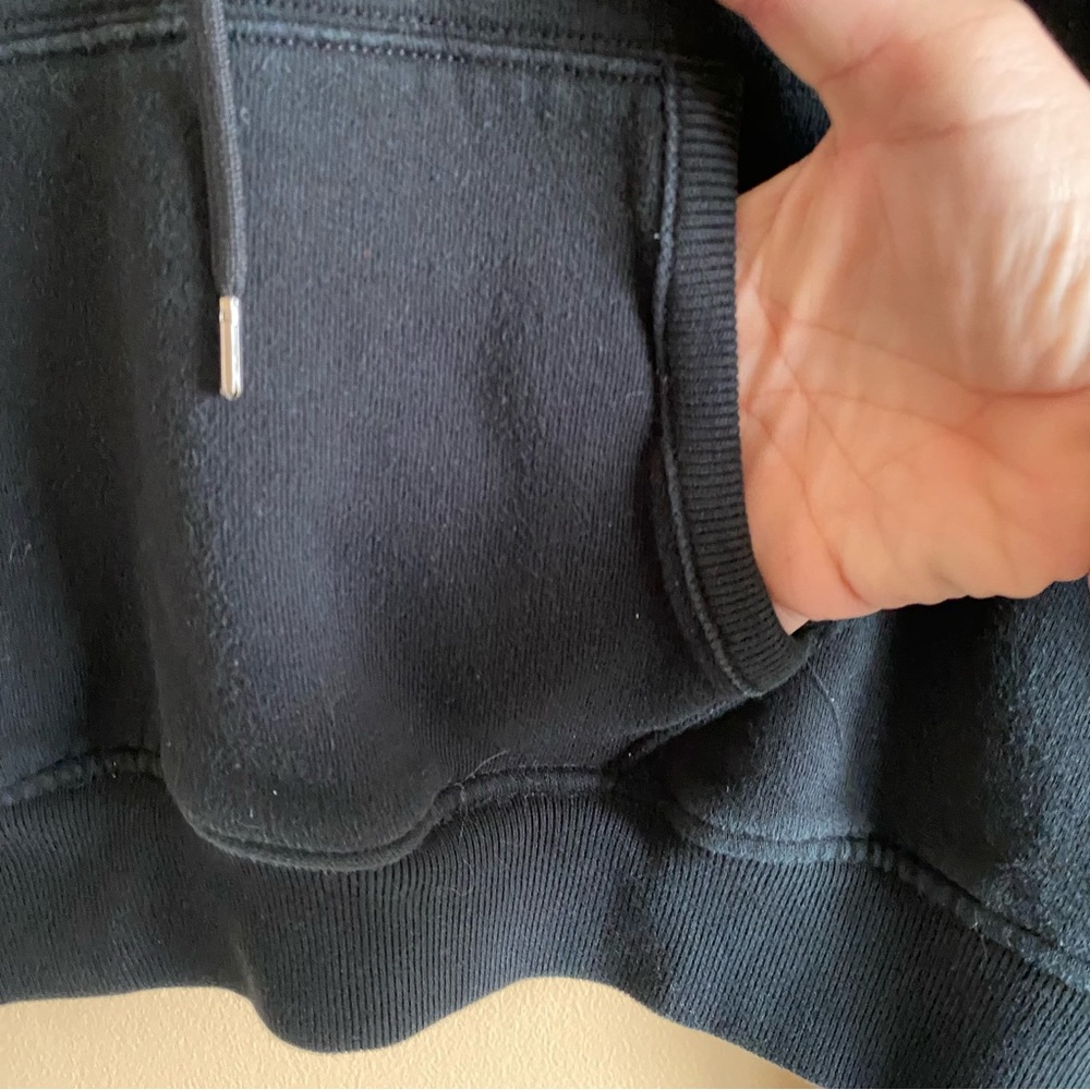 Polo Ralph Lauren Sweatshirt Woman XL Blue Spell Out Logo Preppy Cropped FLAW - Picture 7 of 16